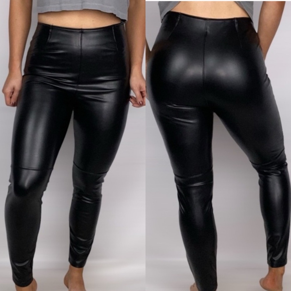 Abercrombie & Fitch Curve Love Vegan Leather Skinny Legging